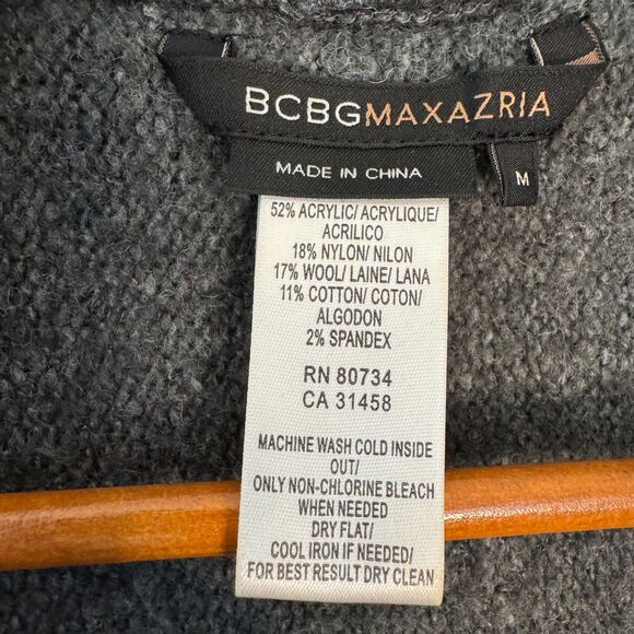 BCBGMaxAzria Women's Grey Open Cardigan Size Medium - Picture 5 of 5